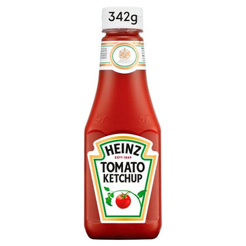 Heinz Tomato Ketchup Bottle 342g – rich tomato sauce for hot breakfast platters