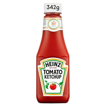Heinz Tomato Ketchup Bottle 342g – rich tomato sauce for hot breakfast platters