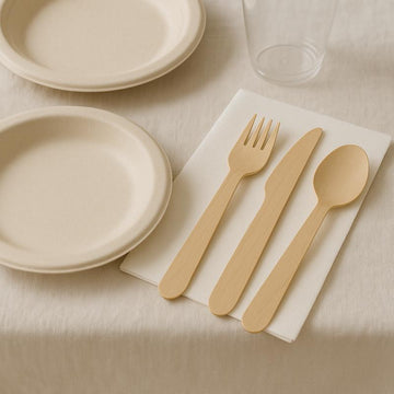 Disposable Tableware - eco-friendly cutlery, cups, plates and napkins for serving