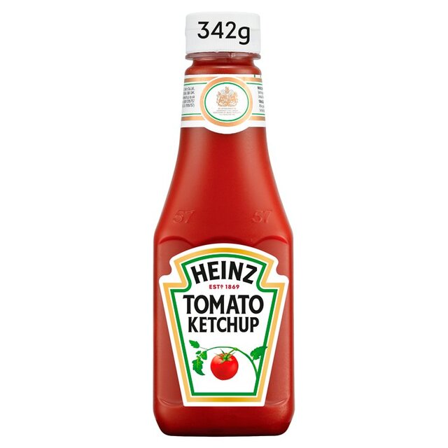 Heinz Tomato Ketchup Bottle 342g – rich tomato sauce for hot breakfast platters