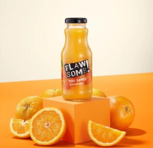 Cold-Pressed Orange Juice (250ml) - clearly labelled, ready to serve, and sustainably packaged