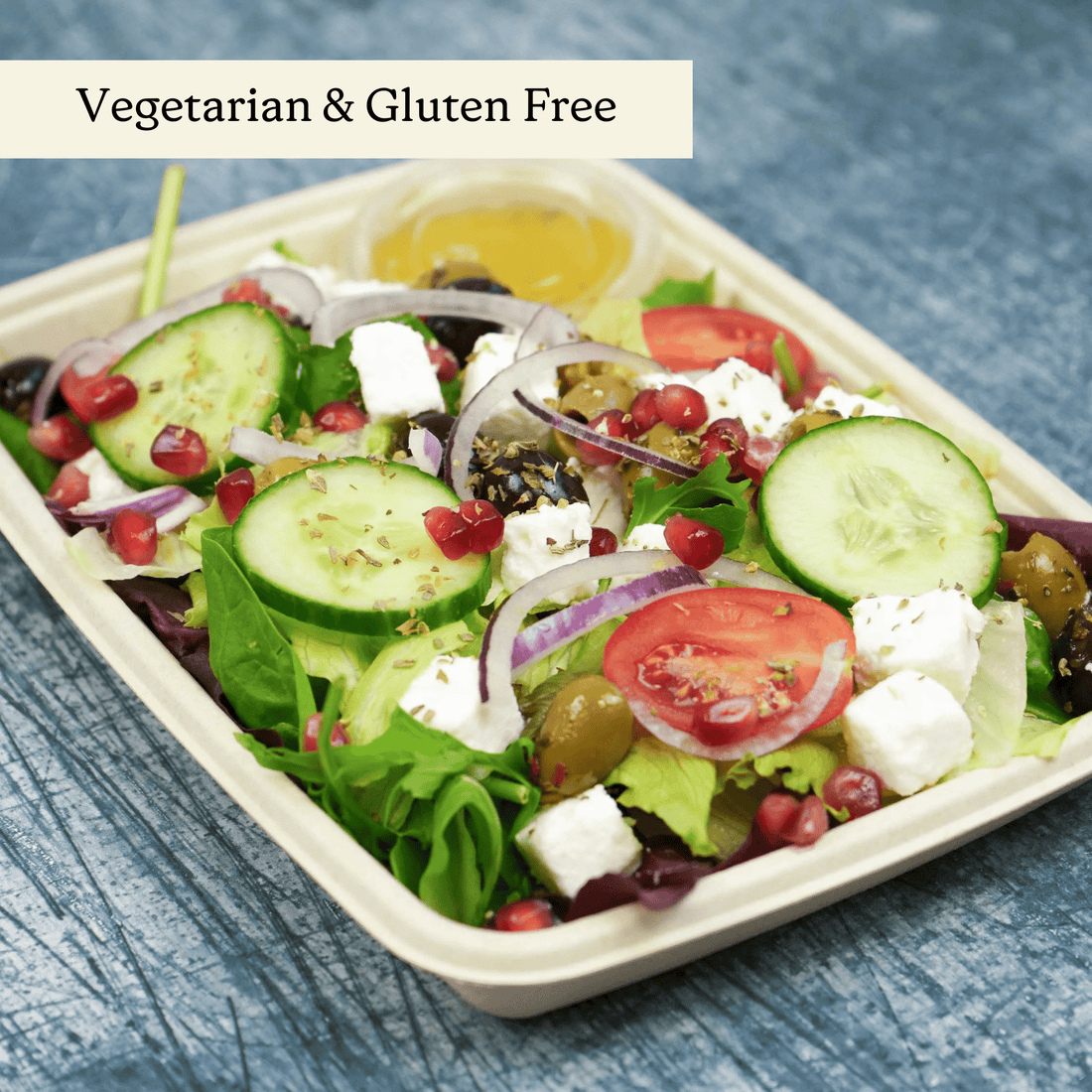 Greek Salad For One - clearly labelled, ready to serve, and sustainably packaged