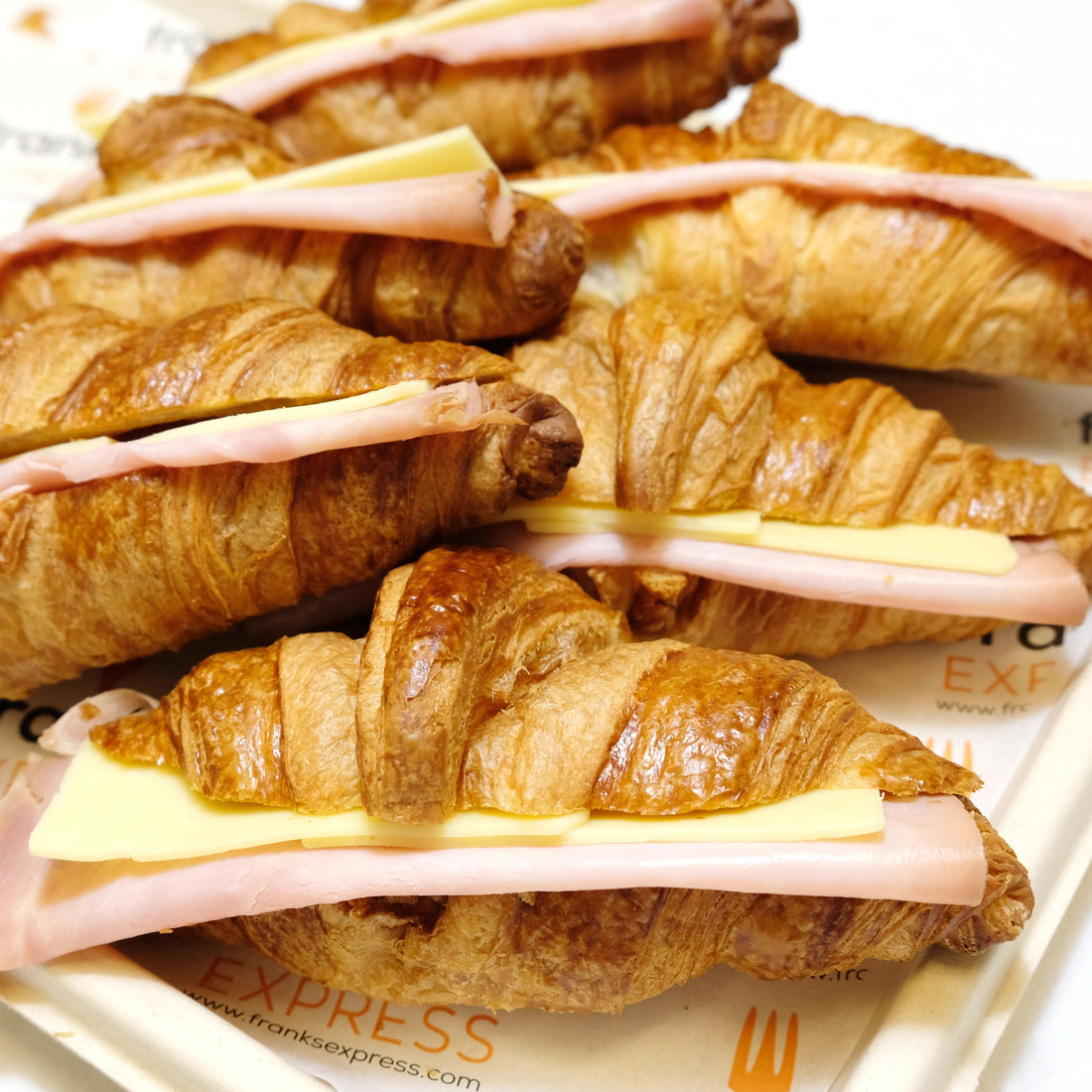 Ham & Cheese Croissant Sharer - clearly labelled, ready to serve, and sustainably packaged