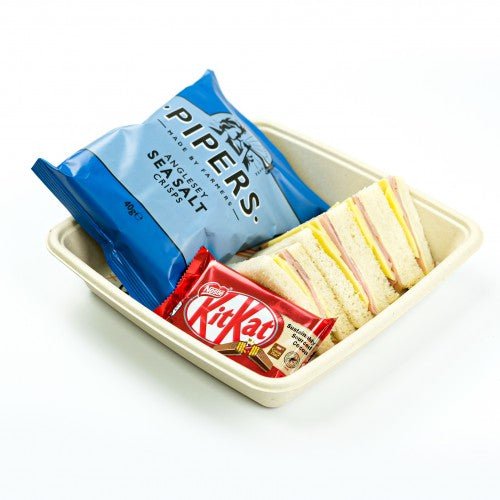 Ham & Cheese Lunch Box For One - clearly labelled, ready to serve, and sustainably packaged