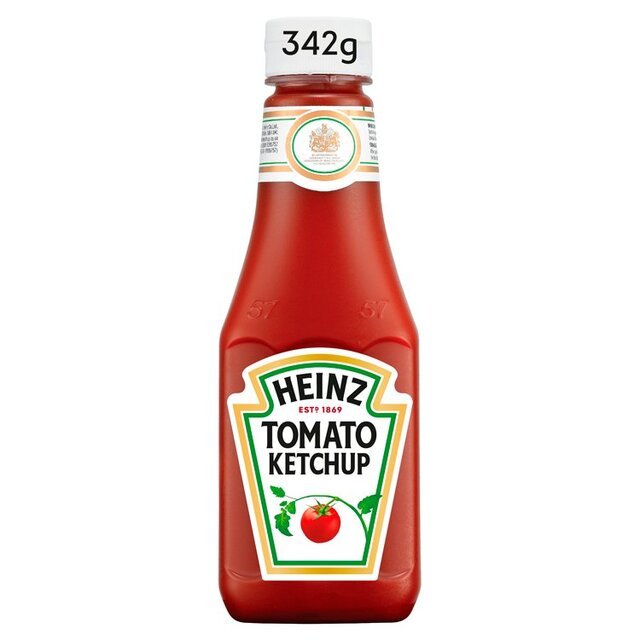 Heinz Tomato Ketchup Bottle 342g – rich tomato sauce for hot breakfast platters