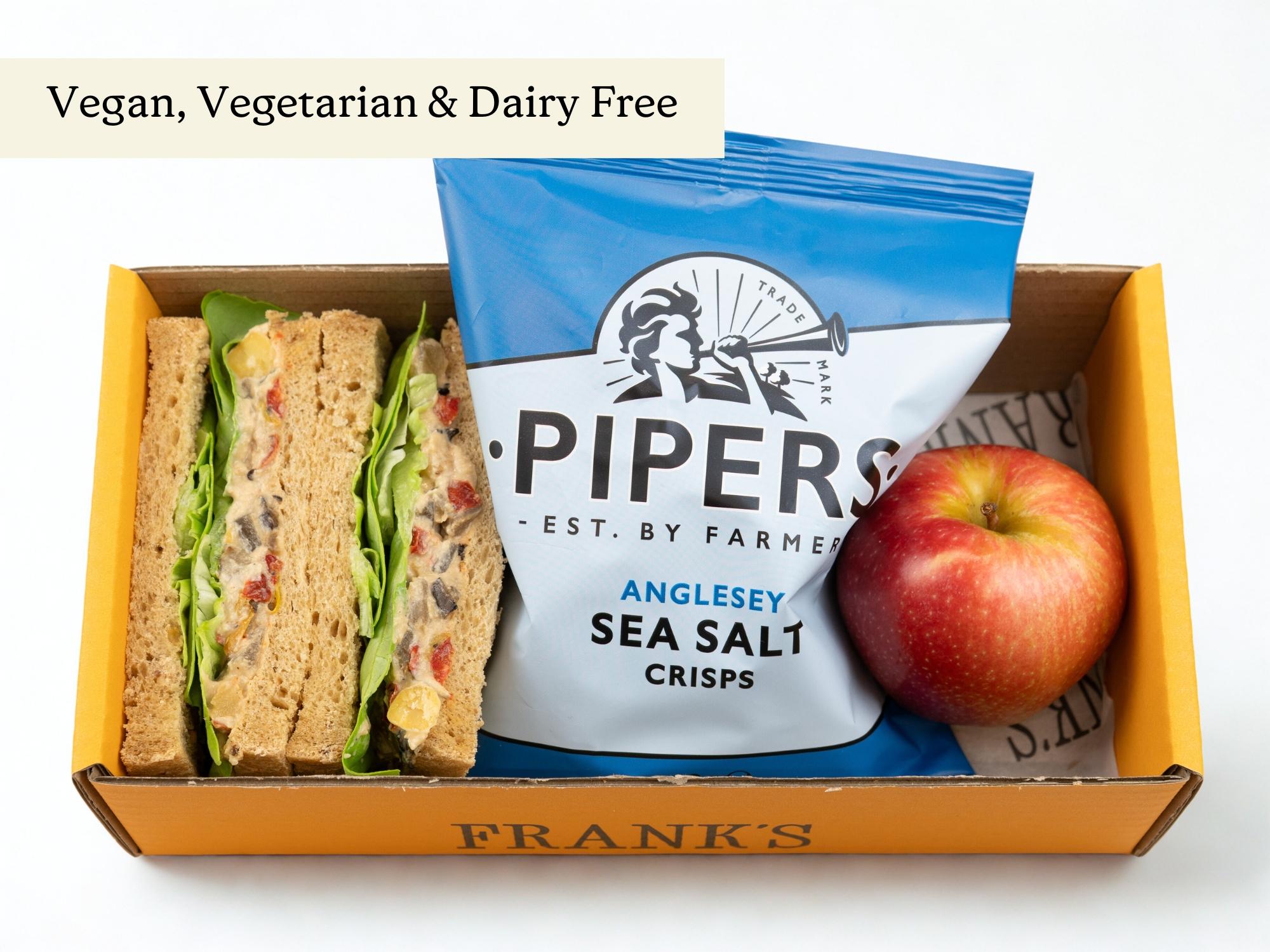 Homous Labels Vegan Lunch Box (Serves 1) | Homous & Grilled Veg Sandwich