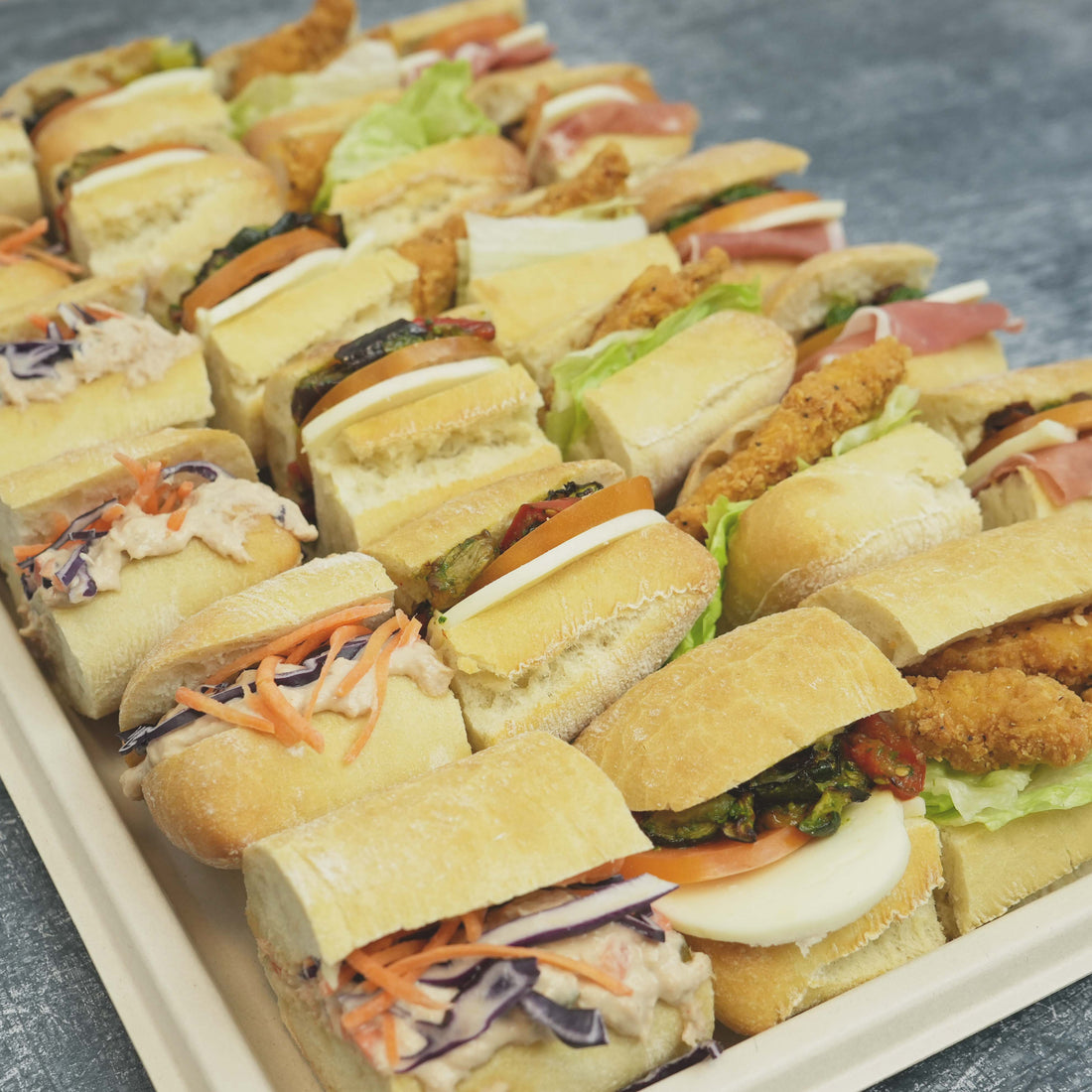 Italian Ciabatta Selection - clearly labelled, ready to serve, and sustainably packaged