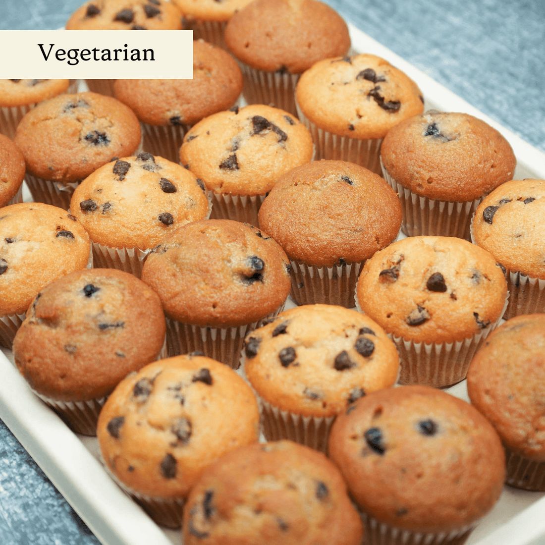Mini Muffin Selection - clearly labelled, ready to serve, and sustainably packaged