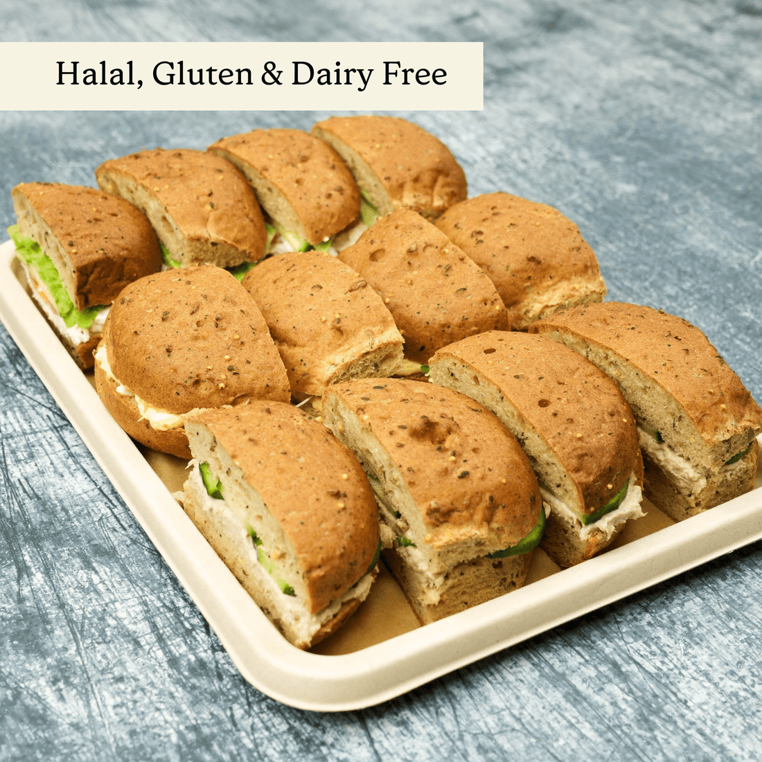 Putney Bap Selection Large - clearly labelled, ready to serve, and sustainably packaged