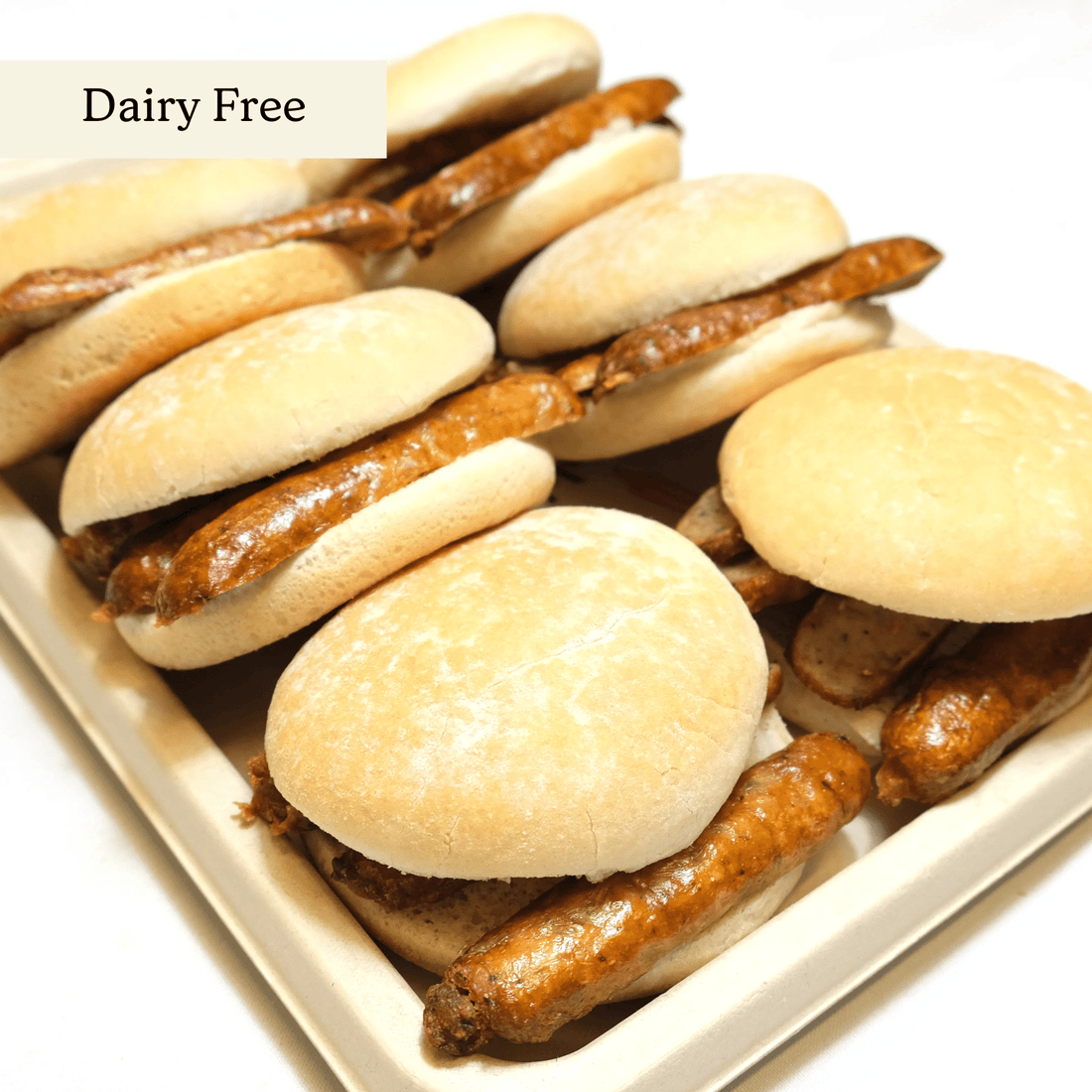 Sausage Breakfast Baps - clearly labelled, ready to serve, and sustainably packaged