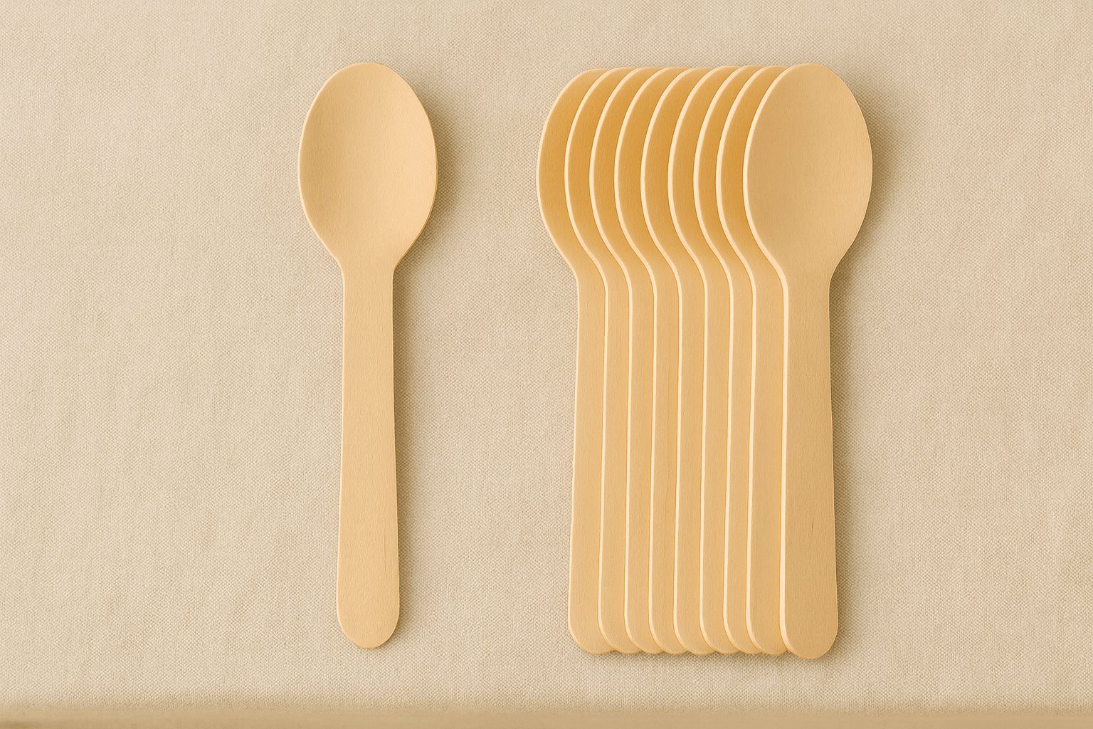 Wooden Dessert Spoon (Pack of 10)